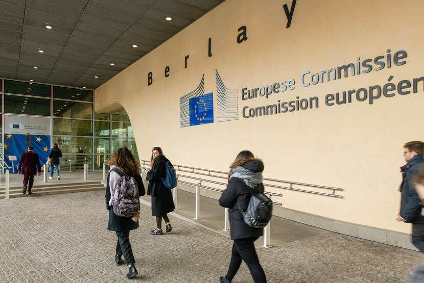 Entree Berlaymontgebouw Europese Commissie